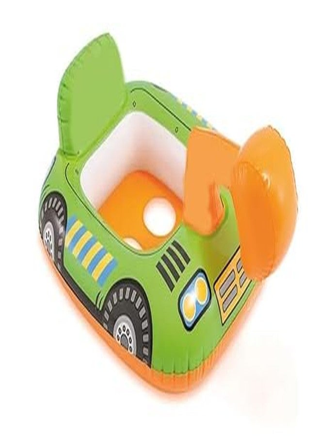 SOLDRIGHT SHOP Bulldozer Pool Ring for Kids | Sturdy Inflatable Float with Playful Bulldozer Design | Great for Summer Pool Fun | Ideal for Ages 1-6, Safe & Comfy Water Toy (1 Pcs.e) - Image 1